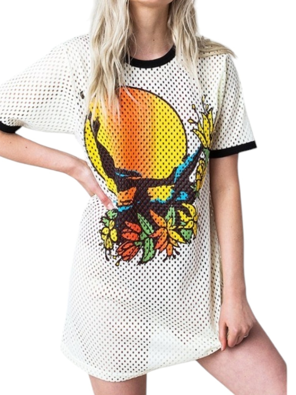 Gotcha By icons Of Culture Ocean Pacific Mesh Top Dress Size - M .